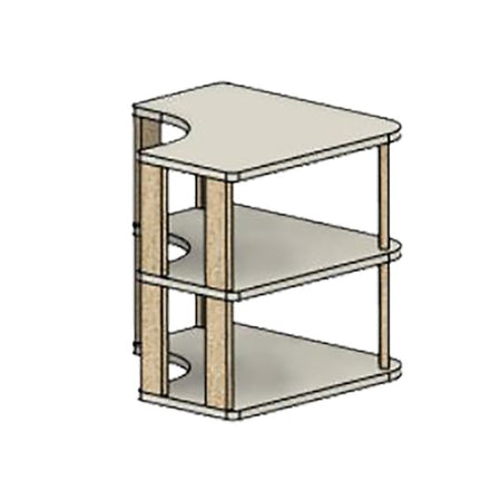 Eckregale: Drei Regalböden